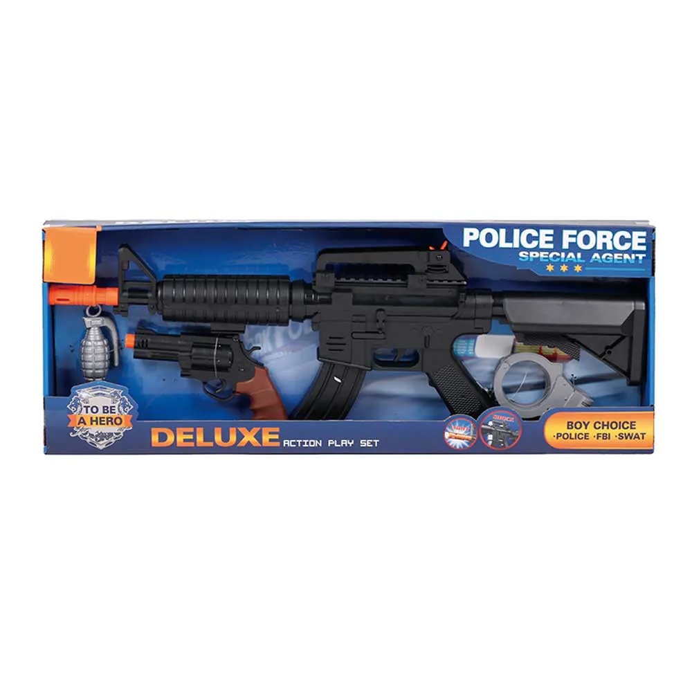Set de joaca arma de asalt pistol si catuse Police Force Special Agent - poza 2