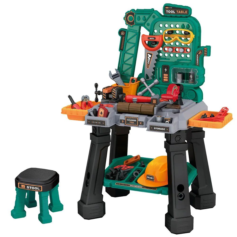Set de joaca Banc de lucru Bowa cu scaunel si unelte 84 piese - poza 1