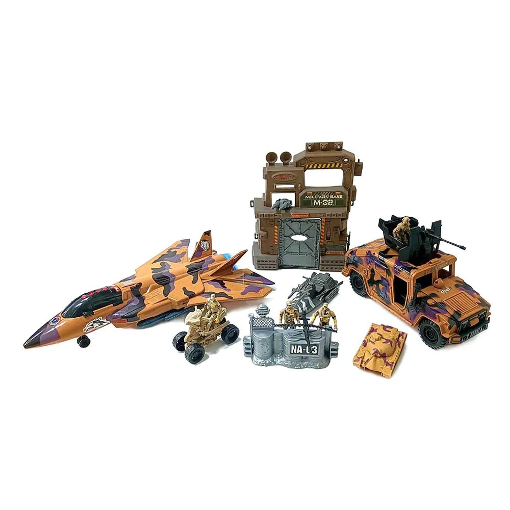 Set de joaca baza militara cu avion de lupta si jeep - poza 1