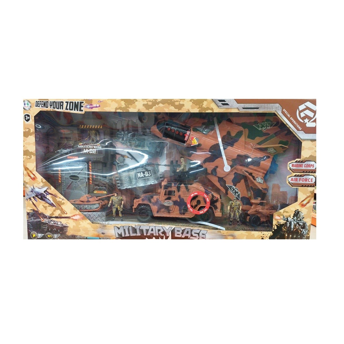 Set de joaca baza militara cu avion de lupta si jeep - poza 2