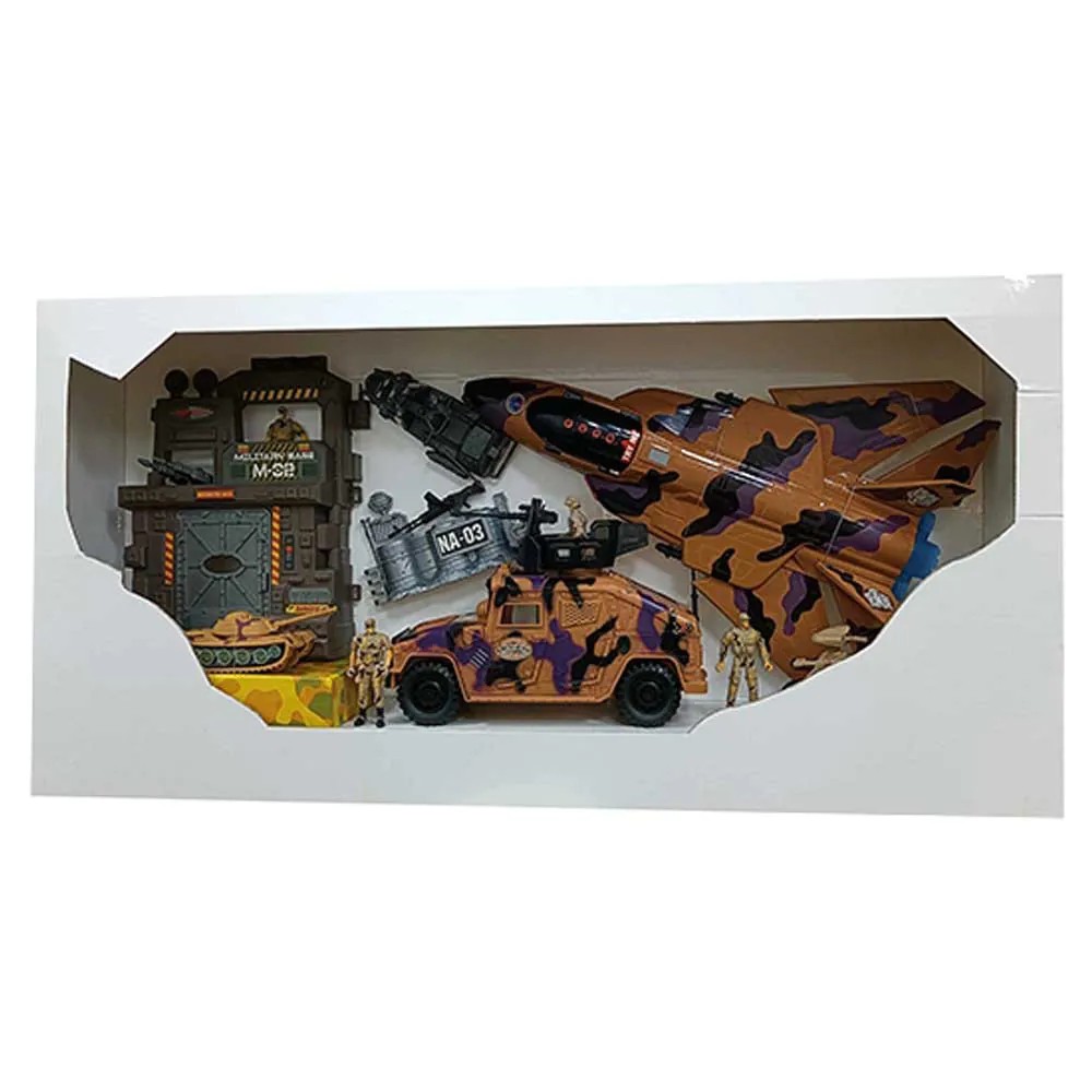Set de joaca baza militara cu avion de lupta si jeep - poza 3