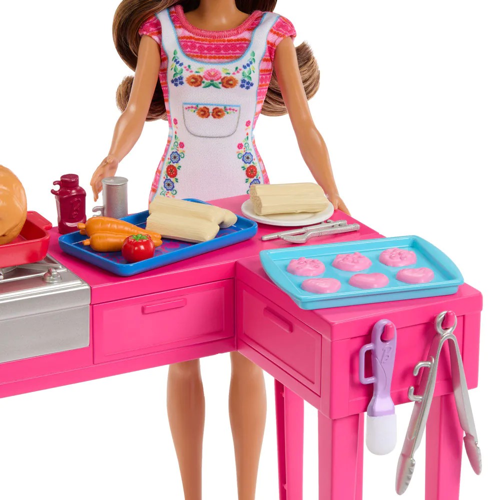 Set de joaca Bucataria lui Barbie si Teresa cu papusa si 20 piese - poza 4