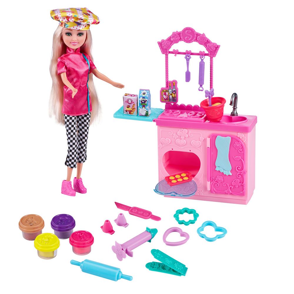 Set de joaca bucatarie cu papusa Sparkle Girlz - poza 1