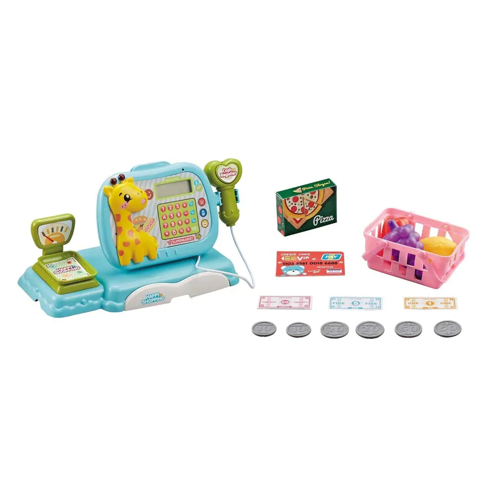 Set de joaca casa de marcat Girafa Albastra Happy Shopping - poza 1