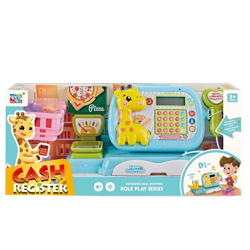 Set de joaca casa de marcat Girafa Albastra Happy Shopping - poza 2