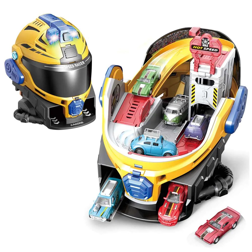 Set de joaca casca transformabila in pista cu masinute - poza 1