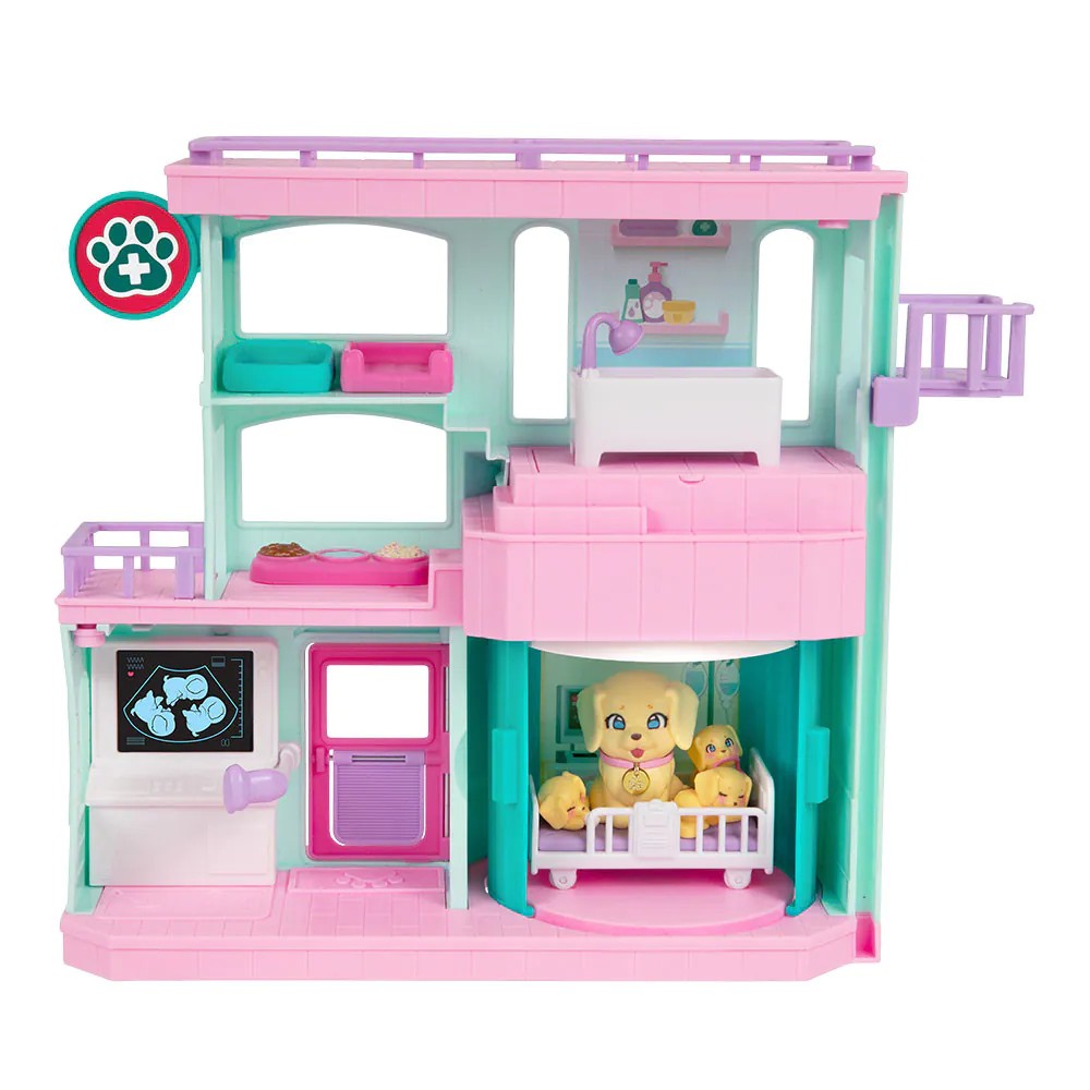 Set de joaca Clinica Veterinara Little Live Pets Mama Surprise cu 3 catelusi - poza 1