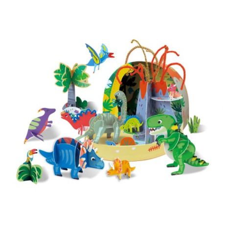 Set de joaca creativa DIY, portabil - Lumea Dinozaurilor - poza 2