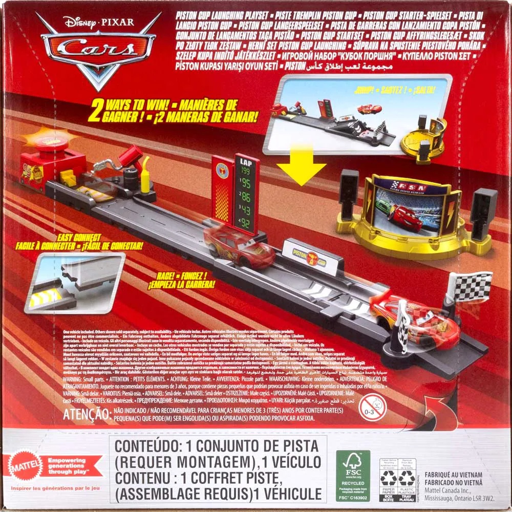 Set de joaca cu 1 masinuta Cars Haulers Piston Cup Launcher - poza 5