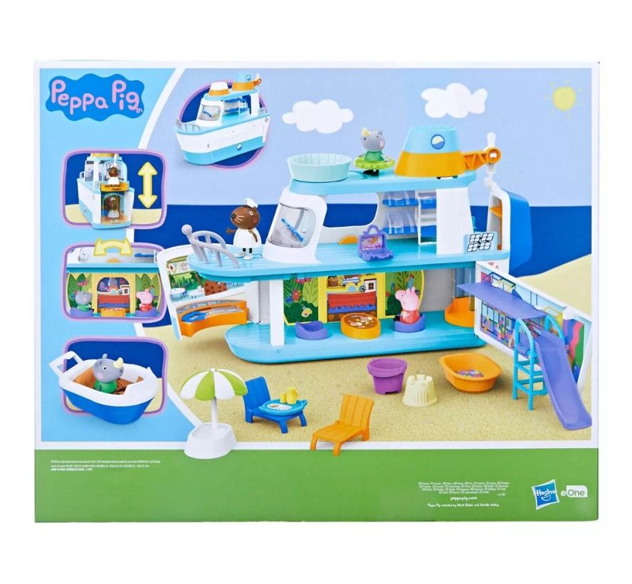 Set de joaca cu 3 figurine Hasbro Pepa Pig Nava de Croaziera - poza 4