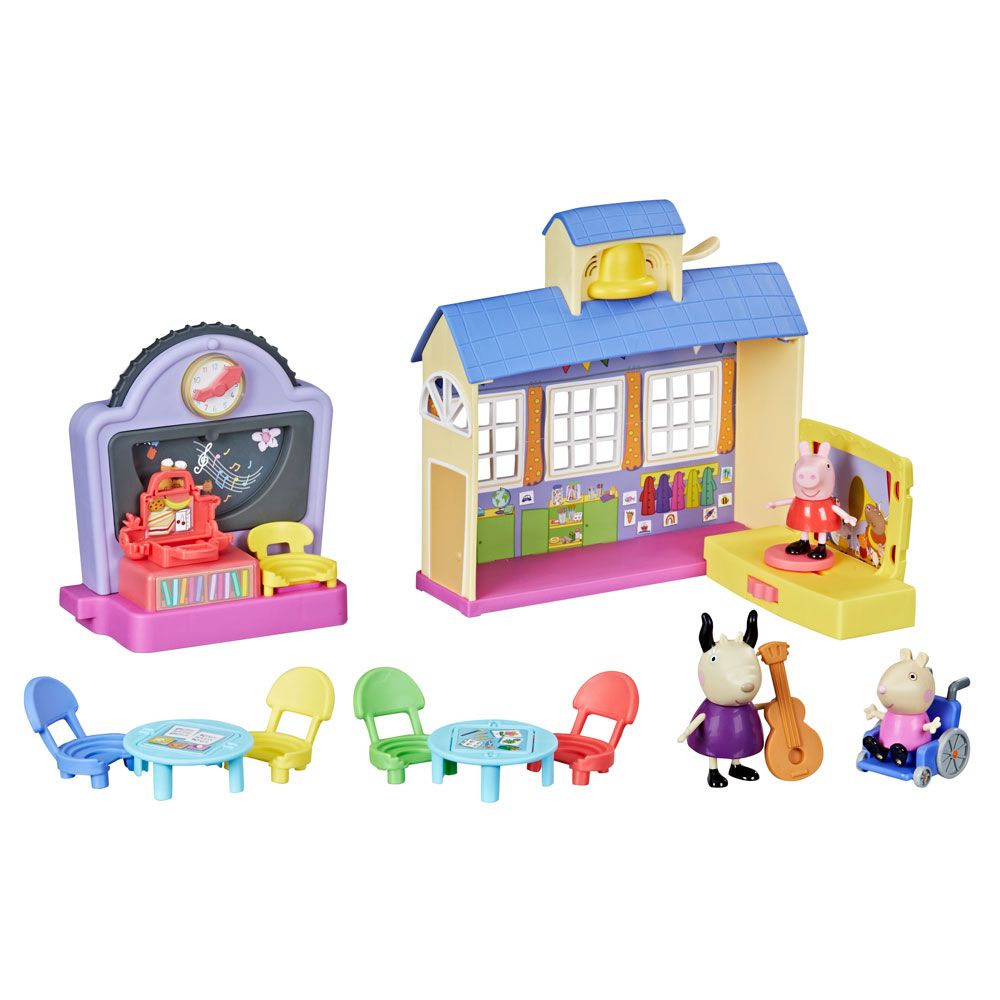 Set de joaca cu 3 figurine Hasbro Peppa Pig la scoala - poza 1