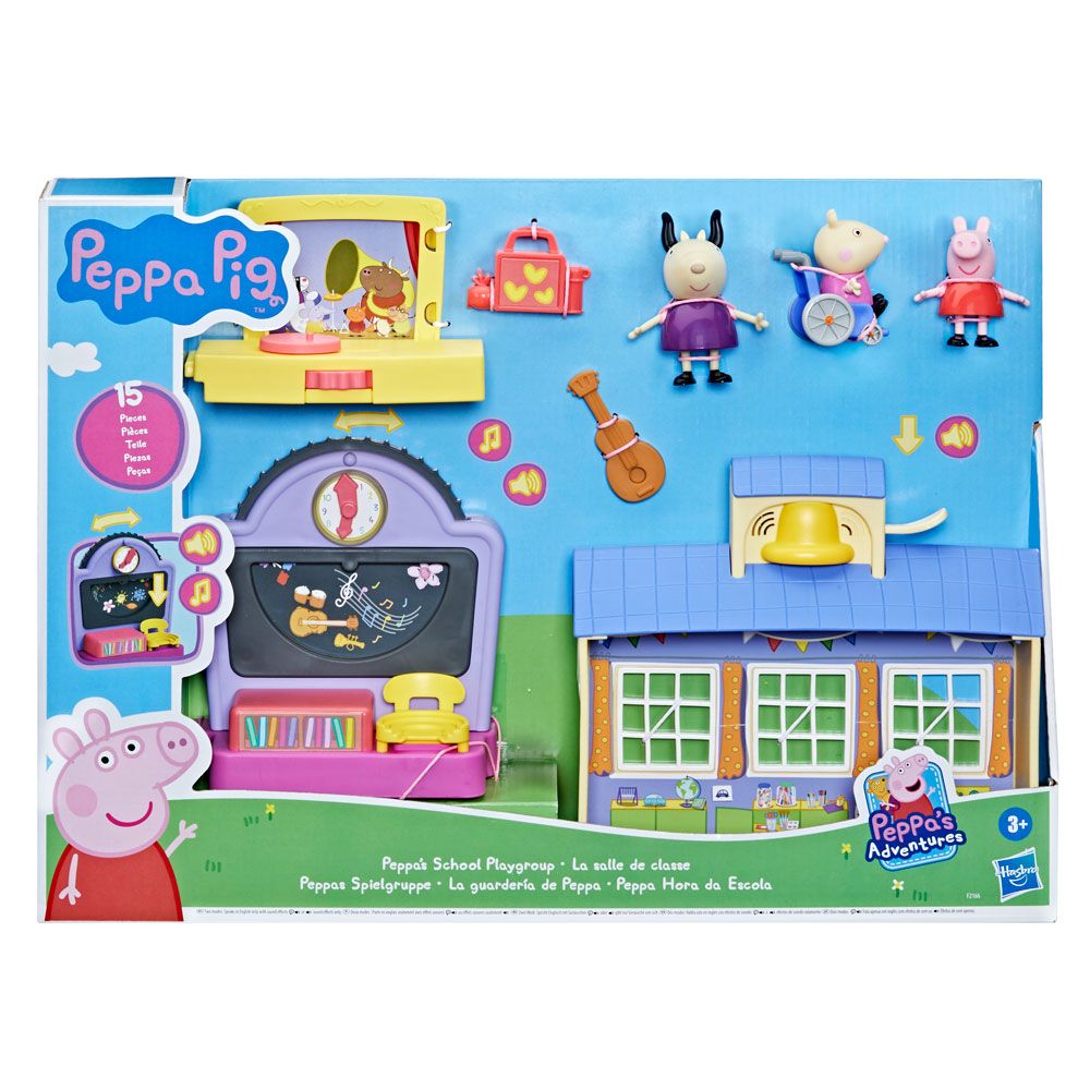 Set de joaca cu 3 figurine Hasbro Peppa Pig la scoala - poza 2