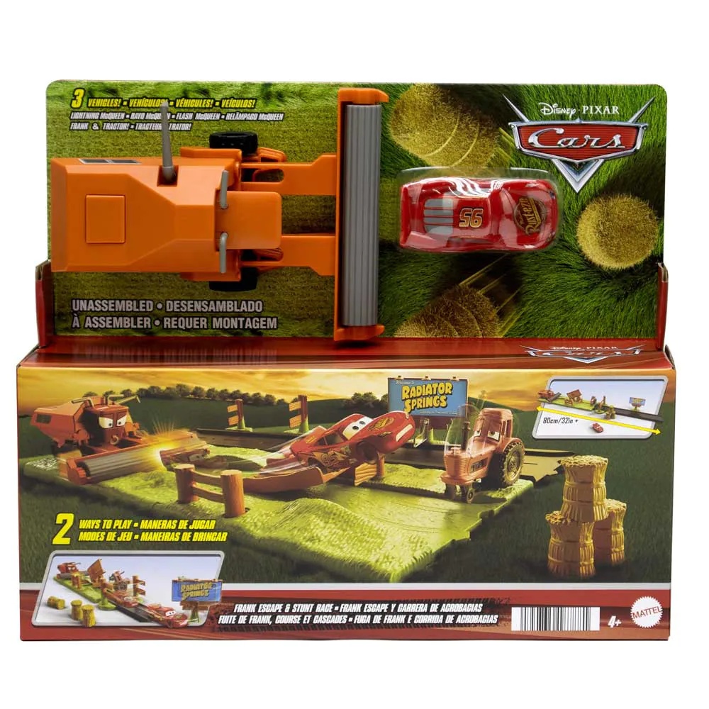 Set de joaca cu 3 masinute Cars Haulers Frank Escape and Stunt Race - poza 3