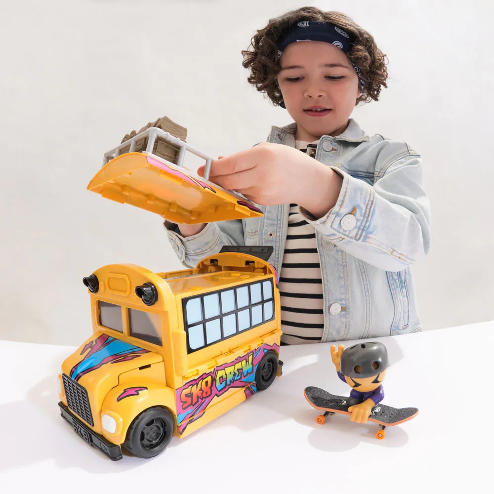 Set de joaca cu autobuz si mini skateboard Tech Deck Sk8Crew cu figurina 6071034 - poza 3