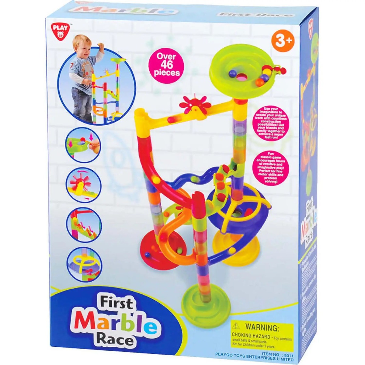 Set de joaca cu bile Play Go Prima Mea Cursa cu Bile 46 piese - poza 2