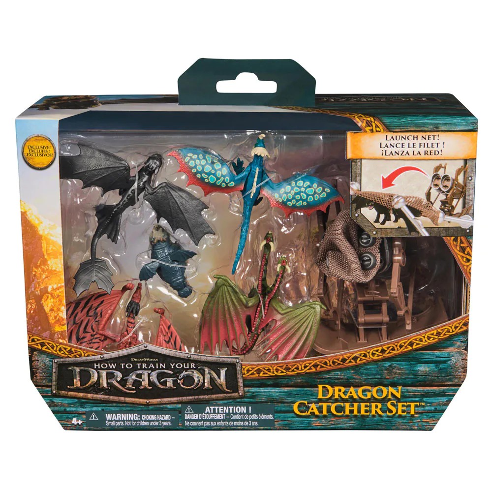 Set de joaca cu figurine How to Train Your Dragon 5 dragoni cu lansator - poza 2