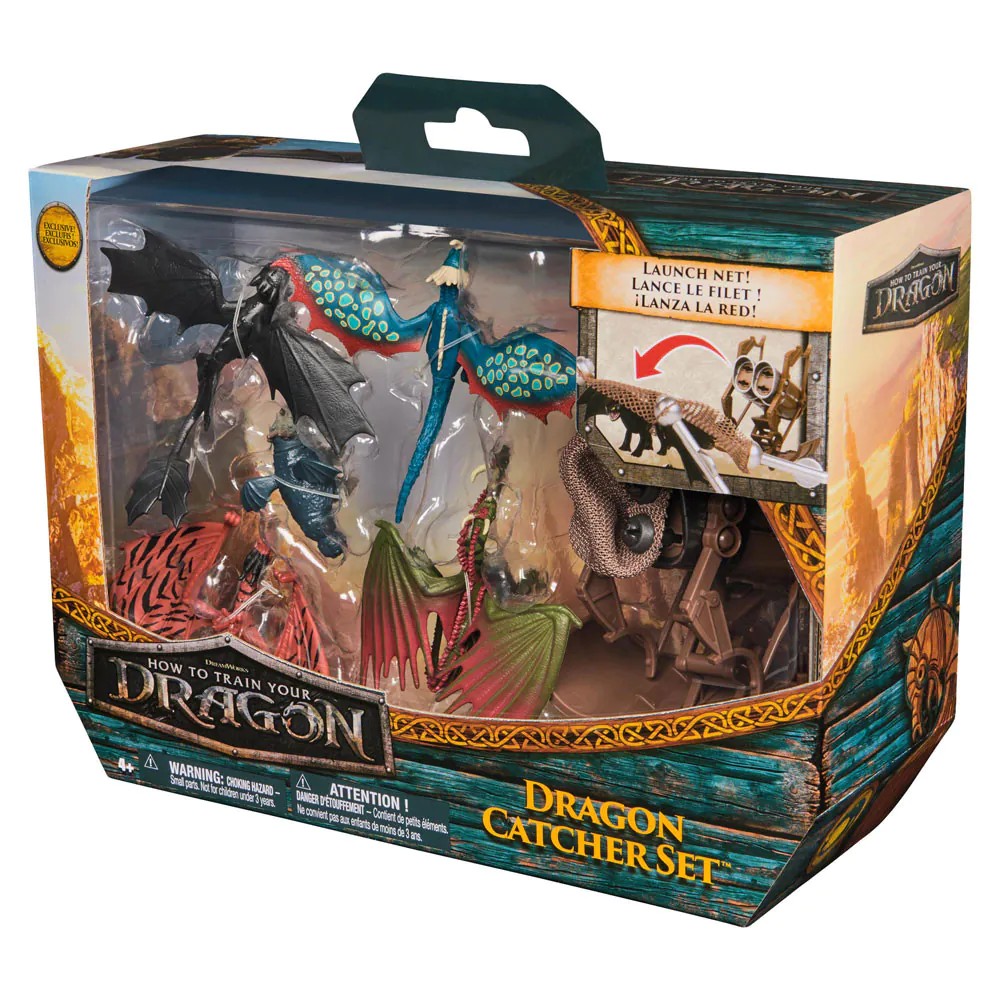 Set de joaca cu figurine How to Train Your Dragon 5 dragoni cu lansator - poza 3
