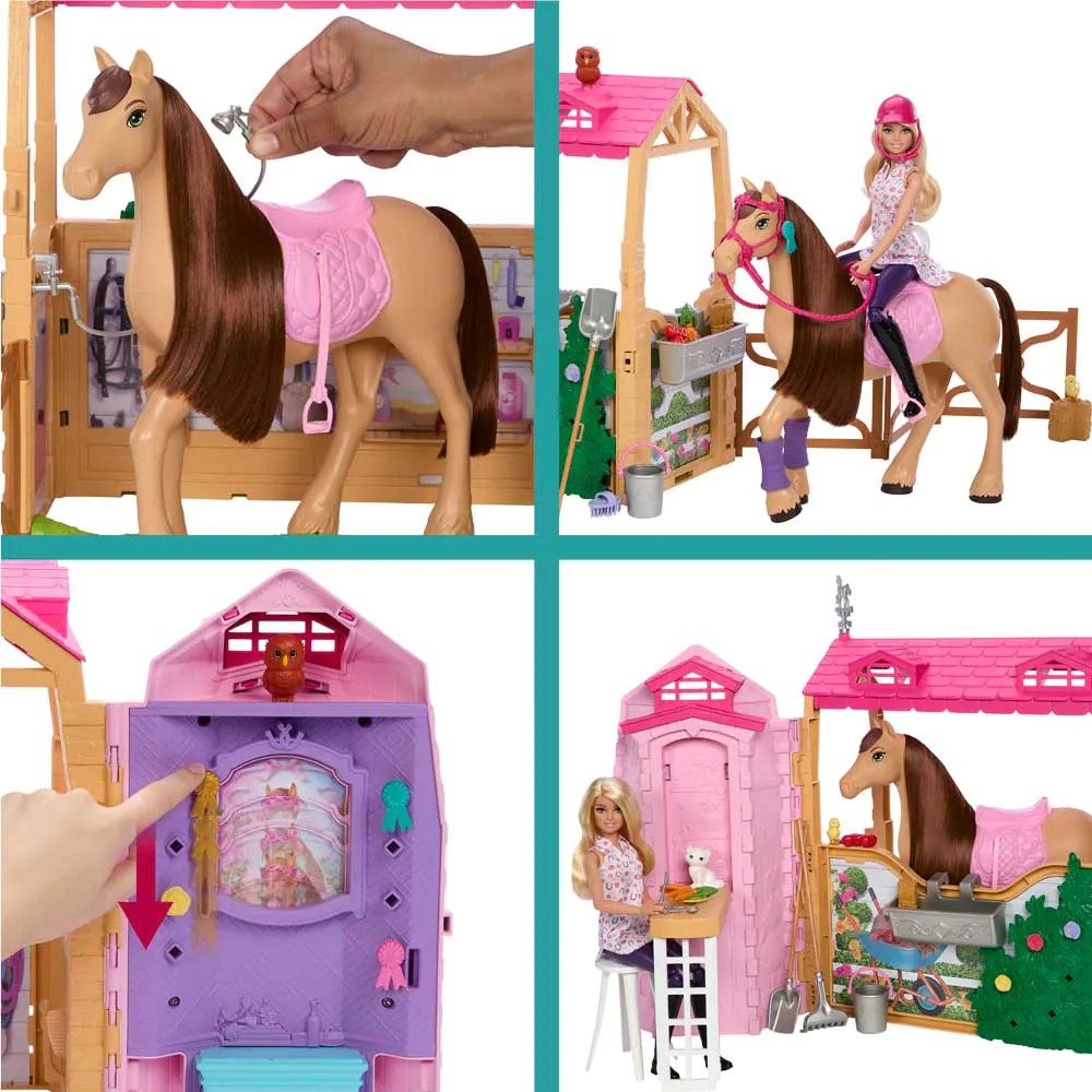 Set de joaca cu papusa si cal Barbie Mysteries Grajdul Suprem - poza 4