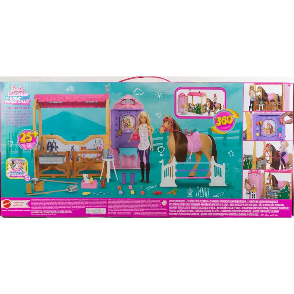 Set de joaca cu papusa si cal Barbie Mysteries Grajdul Suprem - poza 5