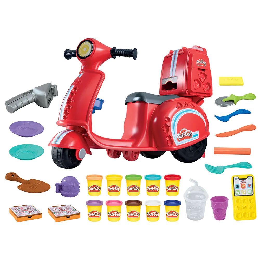 Set de joaca cu plastilina Hasbro Play Doh Scuter de Livrare Pizza - poza 1