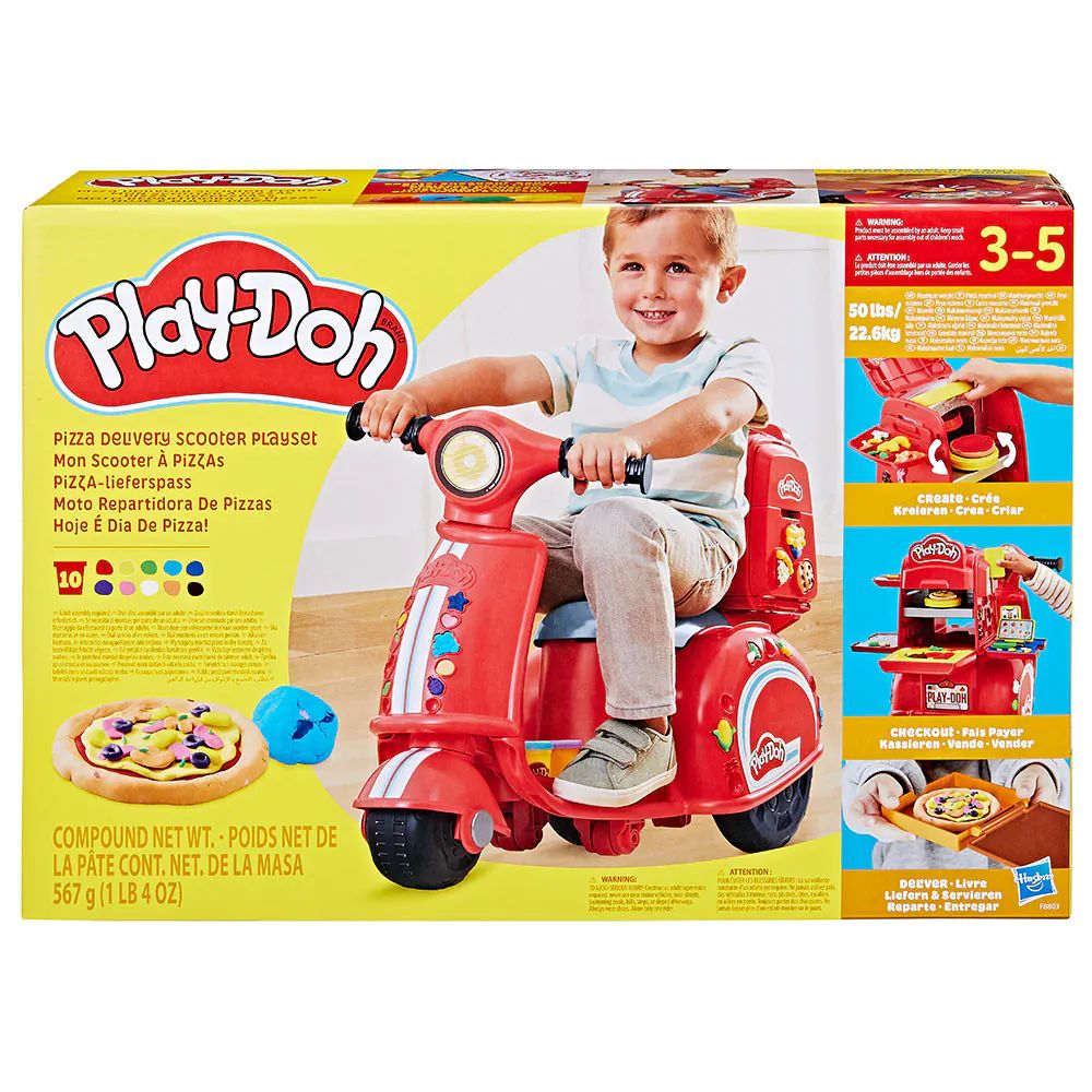 Set de joaca cu plastilina Hasbro Play Doh Scuter de Livrare Pizza - poza 2