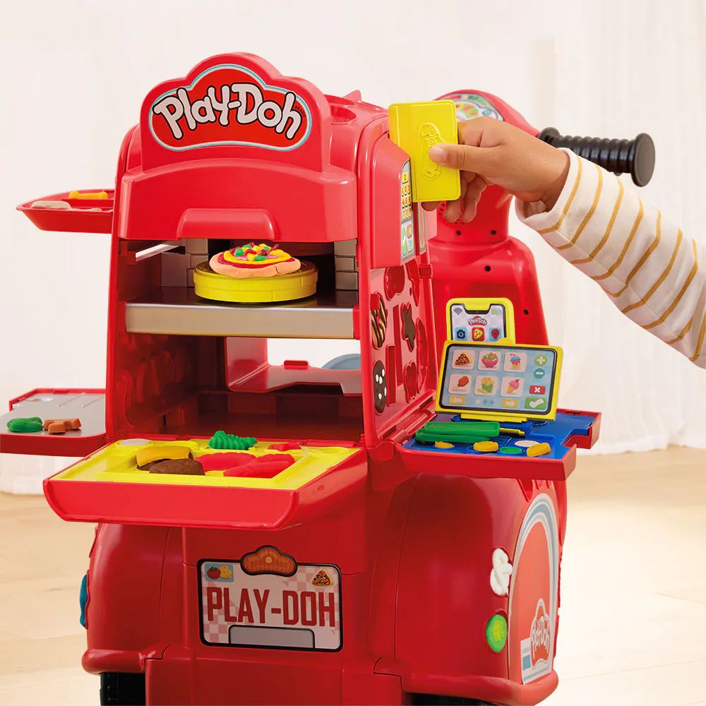 Set de joaca cu plastilina Hasbro Play Doh Scuter de Livrare Pizza - poza 4