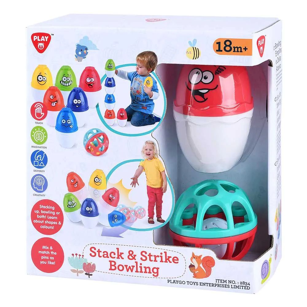 Set de joaca cu popice si minge pentru copii PlayGo - poza 2