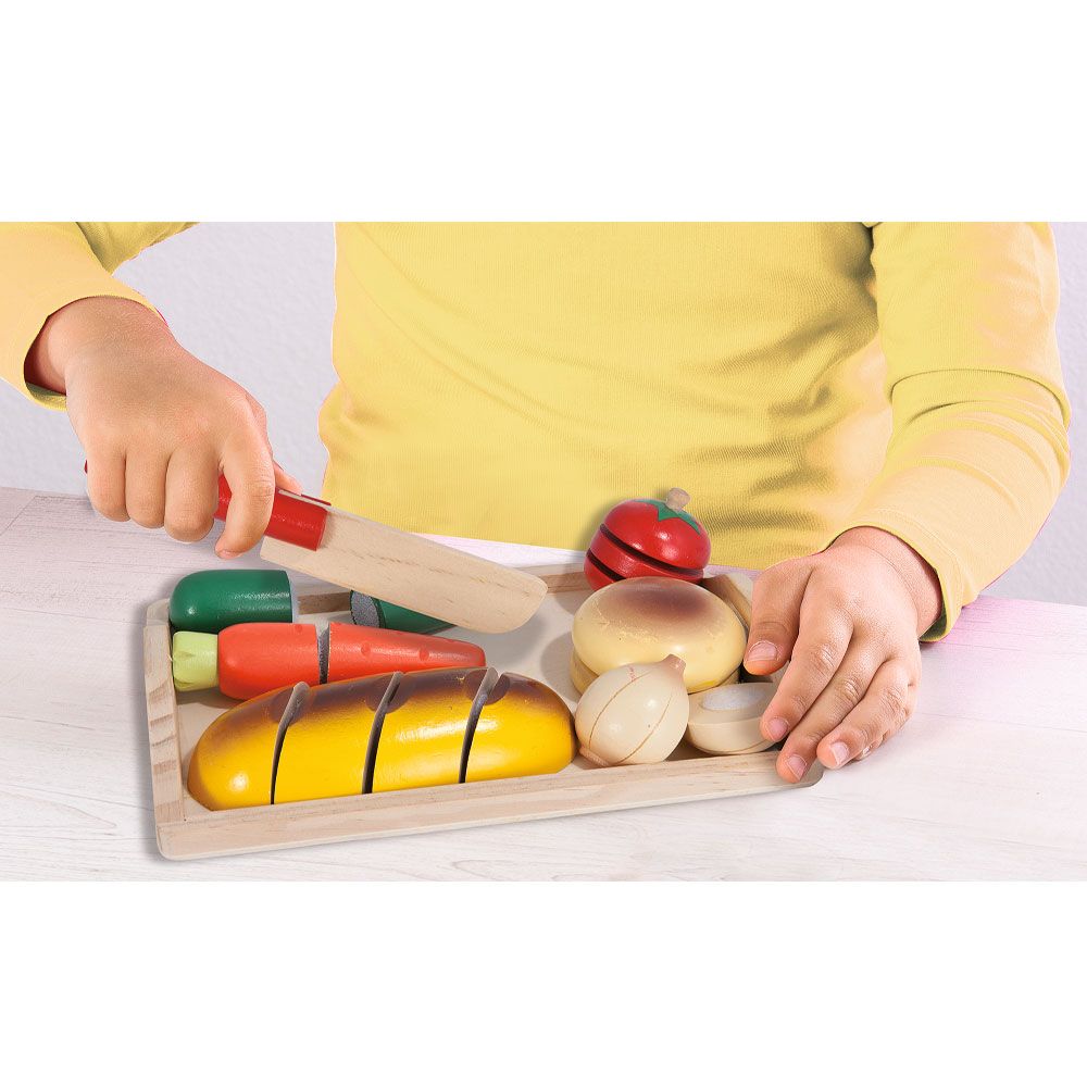 Set de joaca de lemn legume de taiat cu scai Eicchorn - poza 3
