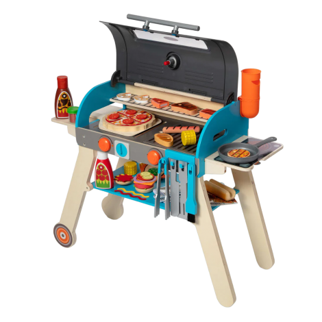 Set de joaca din lemn cu accesorii Grill si Pizza - poza 1
