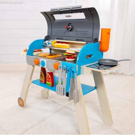 Set de joaca din lemn cu accesorii Grill si Pizza - poza 2