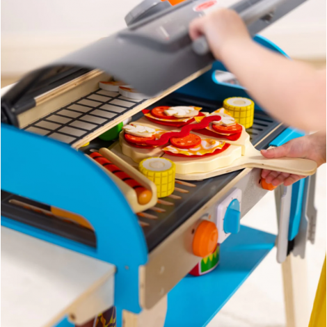Set de joaca din lemn cu accesorii Grill si Pizza - poza 4