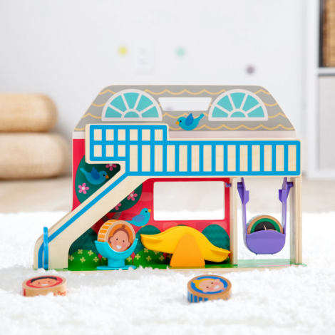 Set de joaca din lemn cu accesorii Scoala Rostogol GO TOTs - poza 3
