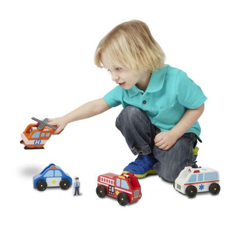 Set de joaca din lemn Vehicule de interventie - poza 2