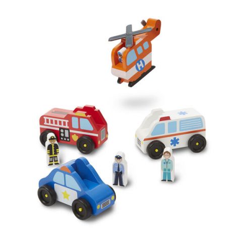 Set de joaca din lemn Vehicule de interventie - poza 4