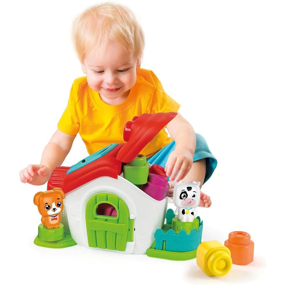 Set de joaca Ferma Clemmy cu cuburi moi si 2 figurine - poza 2