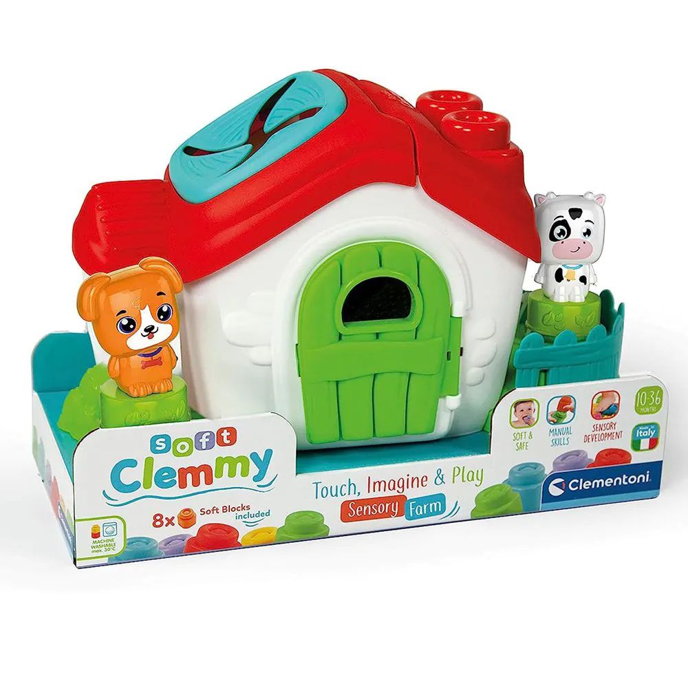 Set de joaca Ferma Clemmy cu cuburi moi si 2 figurine - poza 4