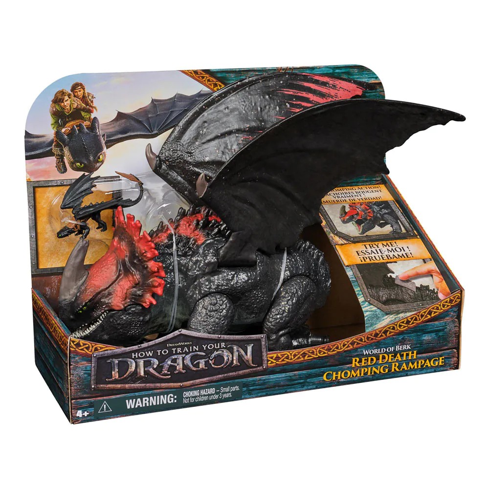 Set de joaca How to Train your Dragon Dragonul Mortii Rosii cu un mic Toothless - poza 2