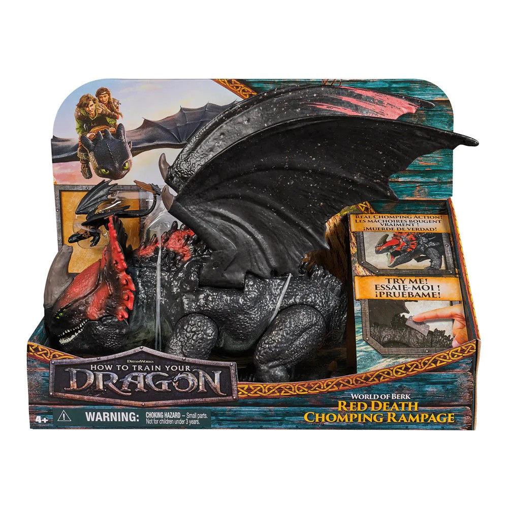 Set de joaca How to Train your Dragon Dragonul Mortii Rosii cu un mic Toothless - poza 3