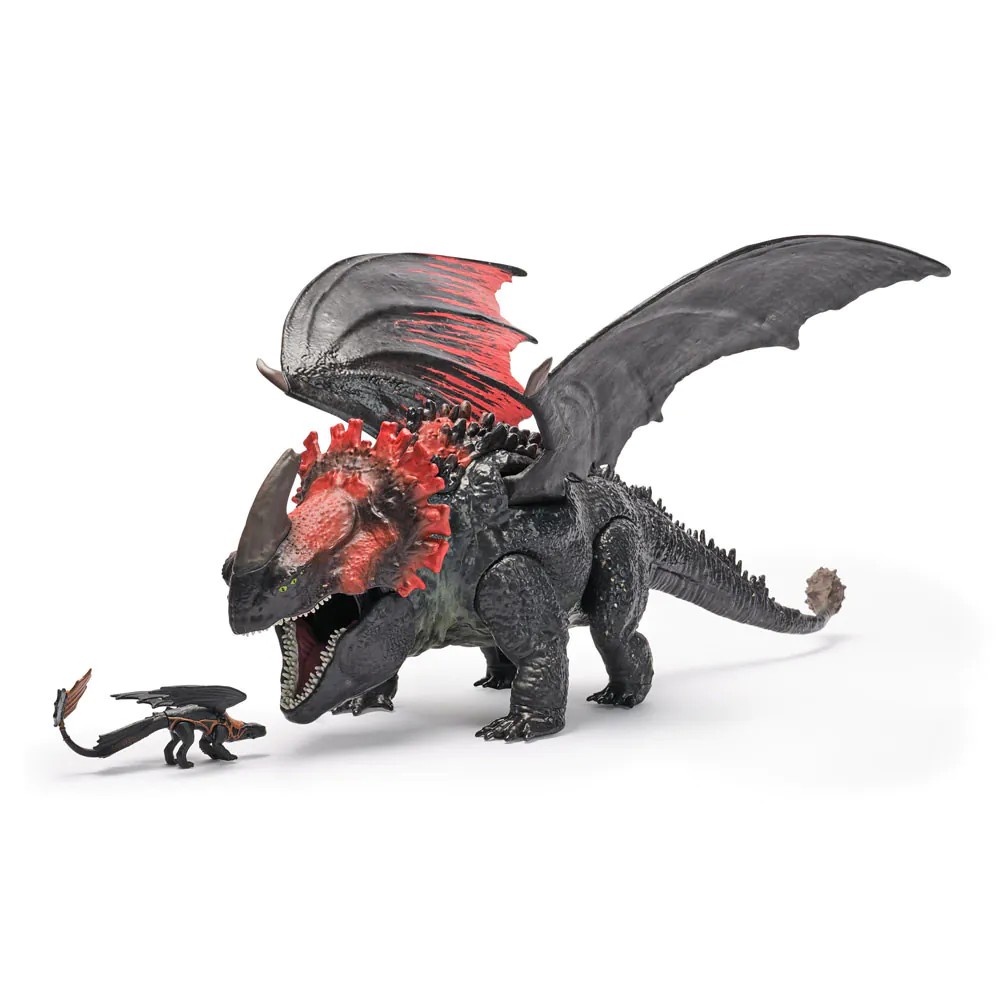 Set de joaca How to Train your Dragon Dragonul Mortii Rosii cu un mic Toothless - poza 4