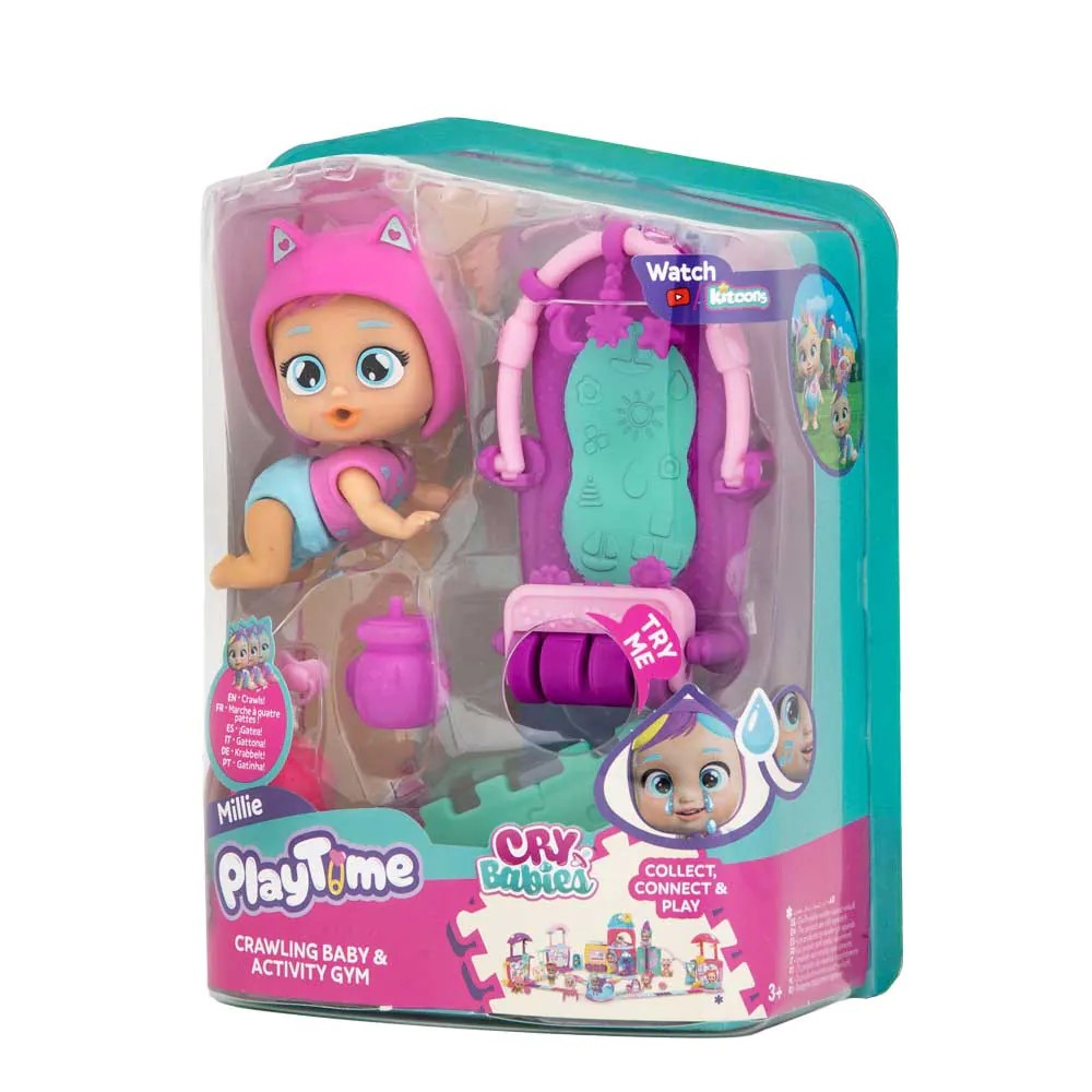 Set de joaca IMC CryBabies Millie Play Time cu salteluta - poza 3