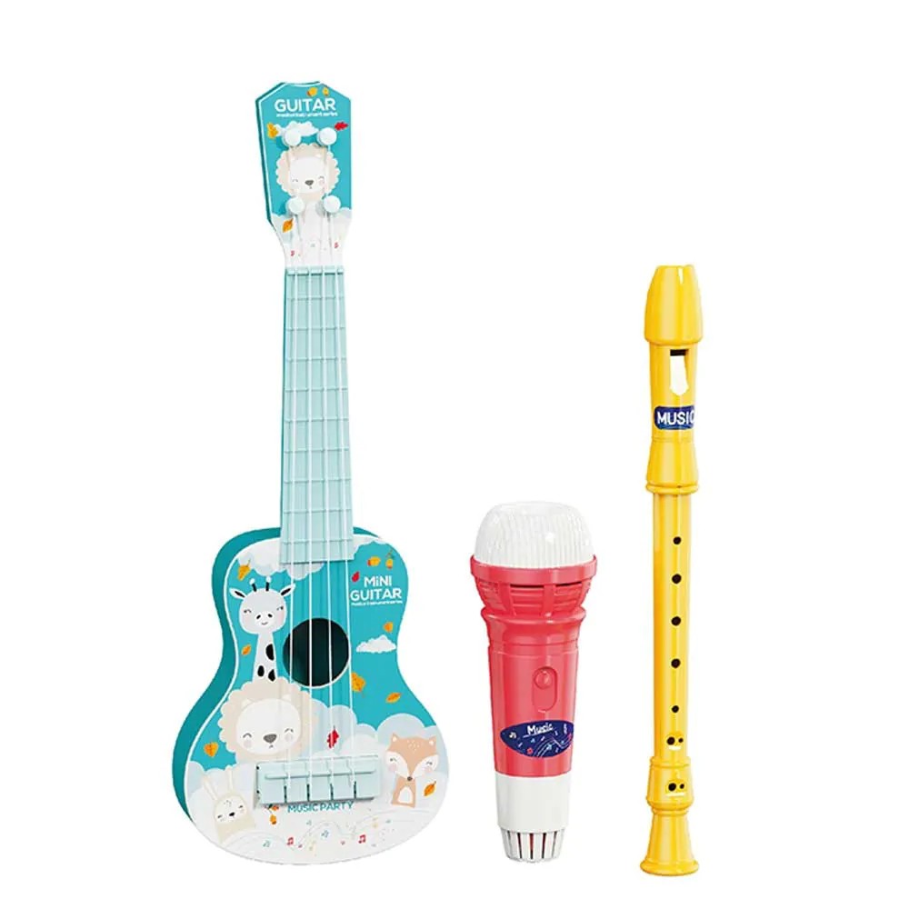Set de joaca instrumente muzicale Chitara Fluier si Microfon - poza 1