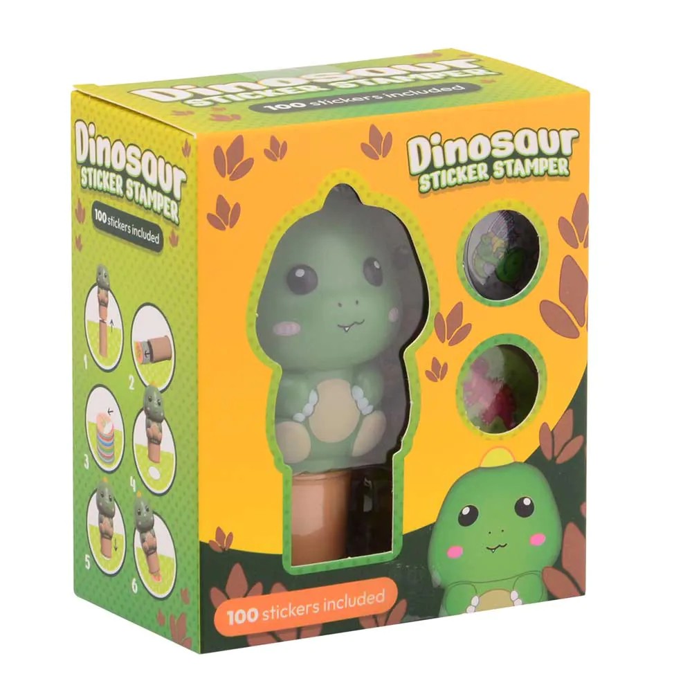 Set de joaca John Toys Stampila cu autocolante Dinozaur 100 stickere - poza 1