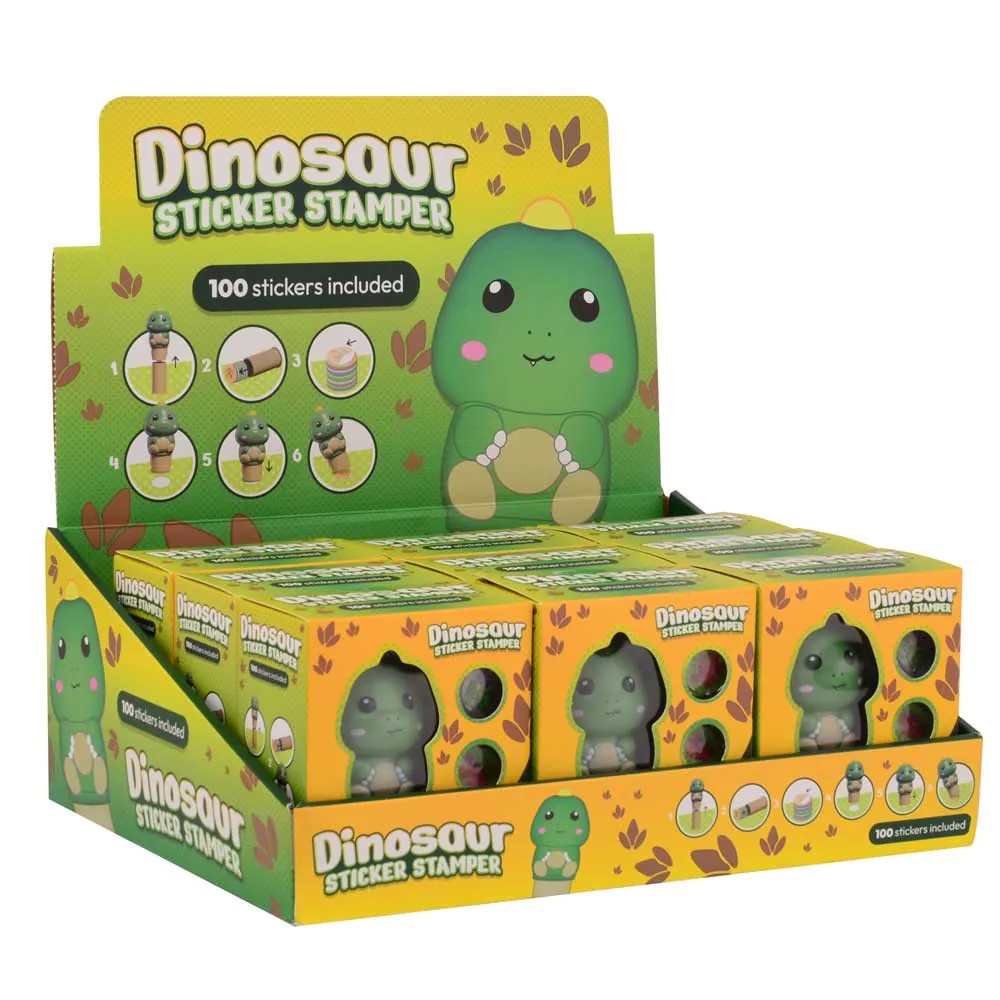 Set de joaca John Toys Stampila cu autocolante Dinozaur 100 stickere - poza 4