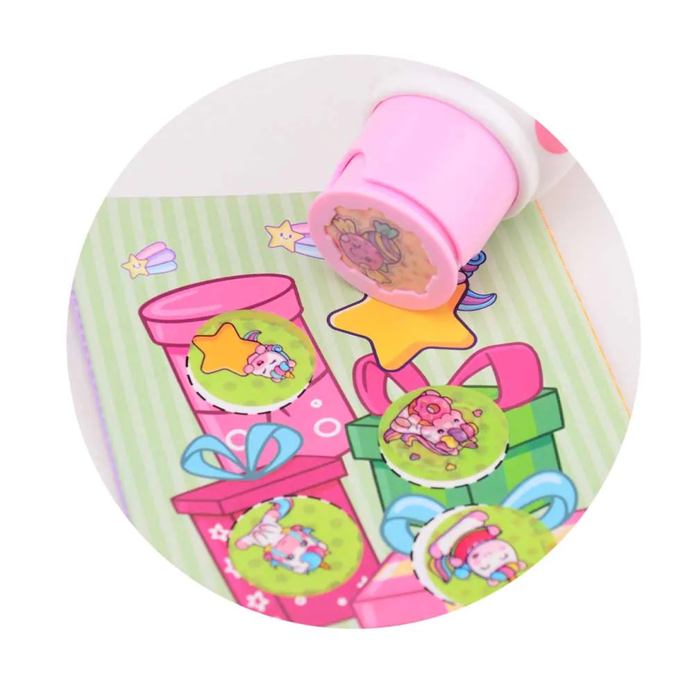 Set de joaca John Toys Stampila cu autocolante Unicorn 100 stickere - poza 3