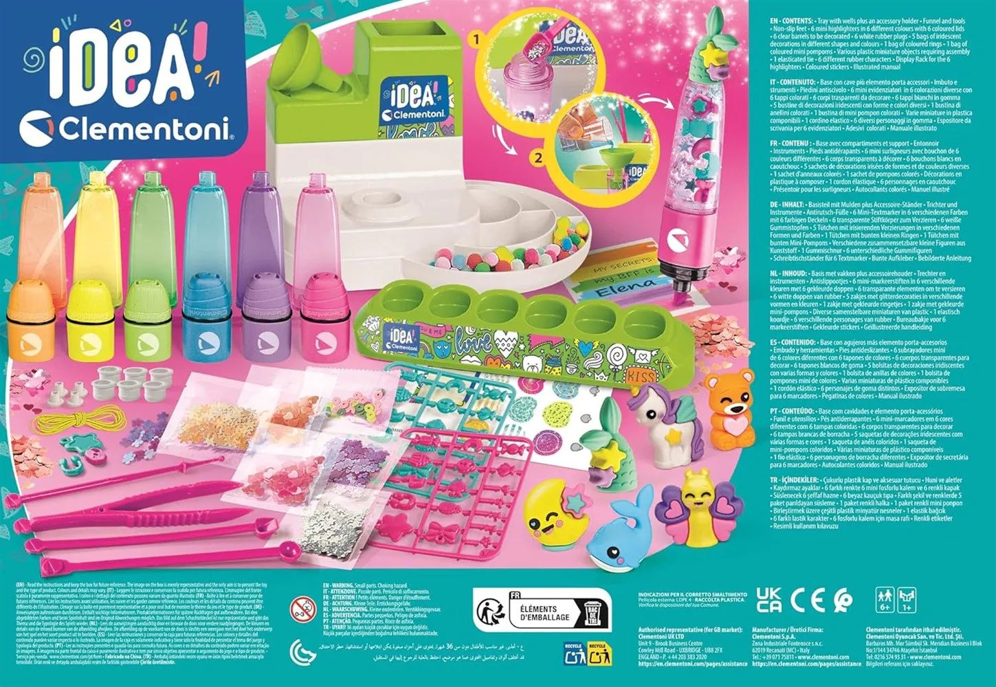 Set de joaca laborator creatie markere Clementoni Highlighter Studio - poza 3