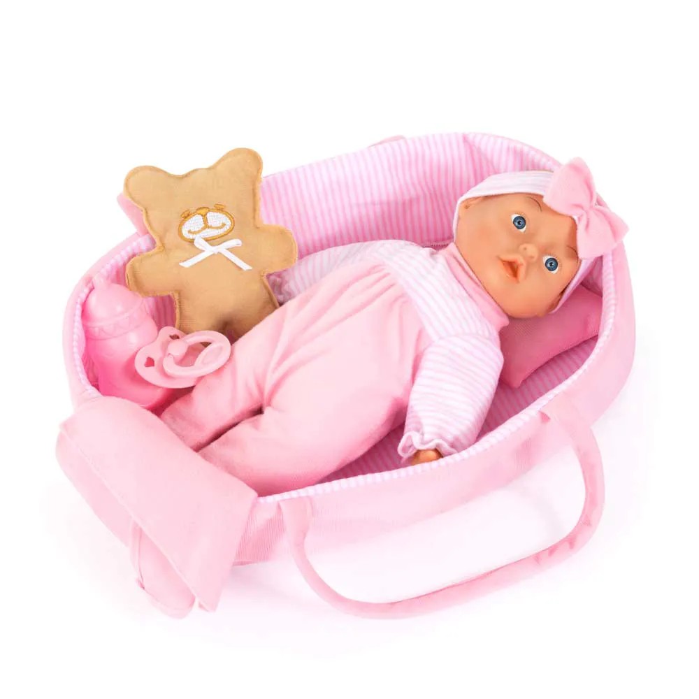 Set de joaca landou cu papusa cu corp moale Bayer 28 cm - poza 1
