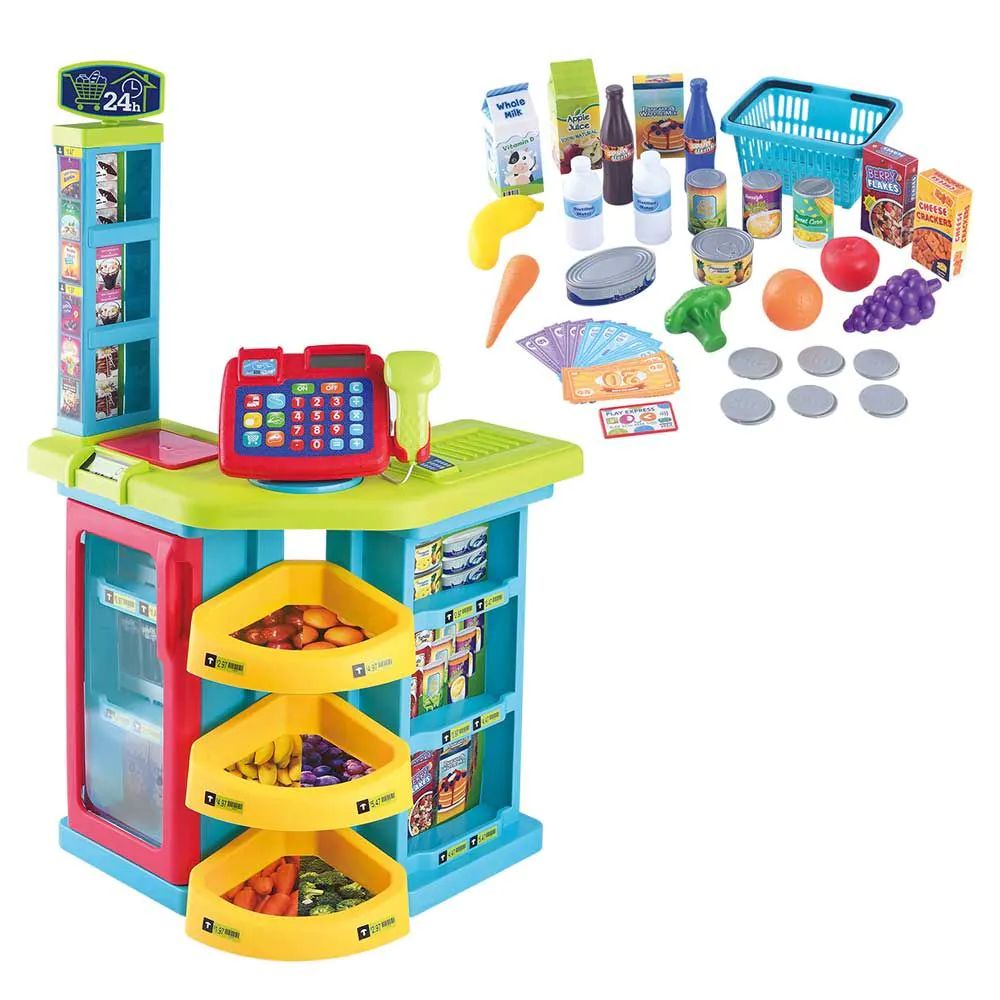 Set de joaca magazin alimentar cu casierie PlayGo 64 piese - poza 1