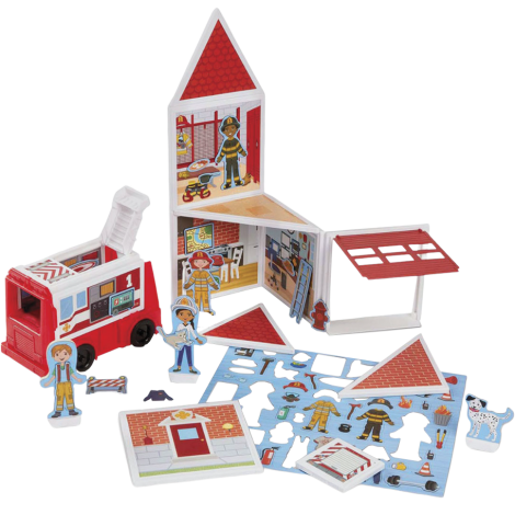 Set de joaca magnetic Statia de Pompieri- Melissa & Doug