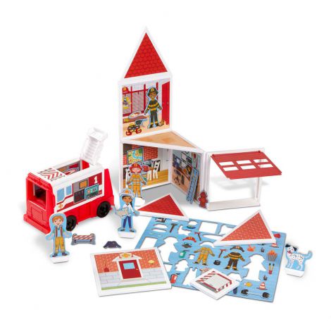 Set de joaca magnetic Statia de Pompieri- Melissa & Doug - poza 2