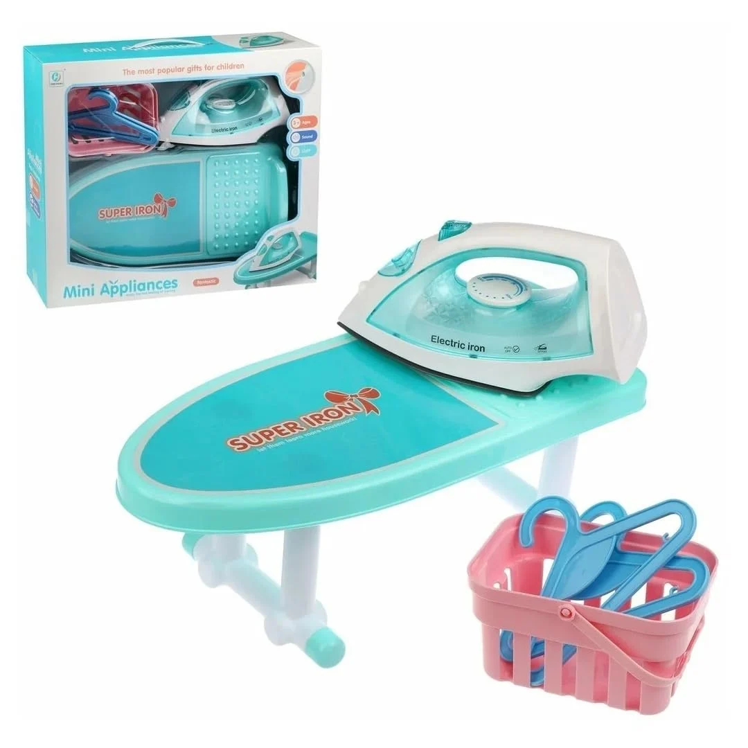 Set de joaca masa de calcat si fier cu sunete si lumini Mini Appliances, +3 ani